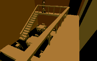 Not-Shane enters the first door upstairs